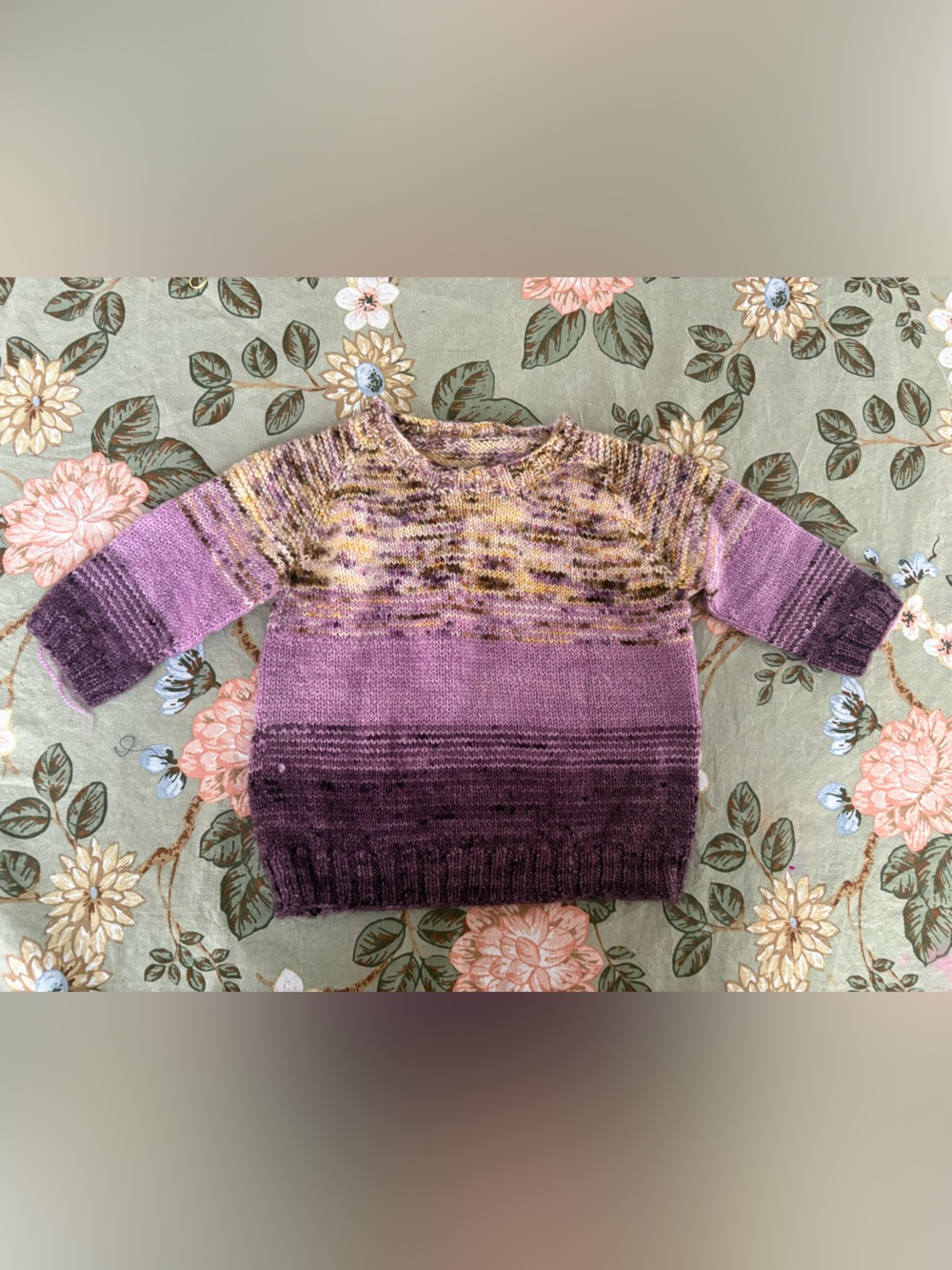 Handmade Gradient Purple Knit Sweater